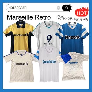 1998 1999 2000 Maillot de football rétro Marseille 90 91 92 05 06 Pires RIBERY BARTHEZ Ravanelli NASRI Gallas Drogba Olympique de maillot de football vintage classique hotsoccer