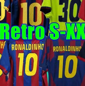 1998 1999 Maillot de football rétro Barcelone RONALDINHO RIVALDO Iniesta Ibrahimovic Eto'o Kluivert XAVI maillots maillot de football kit uniforme de pied maillot