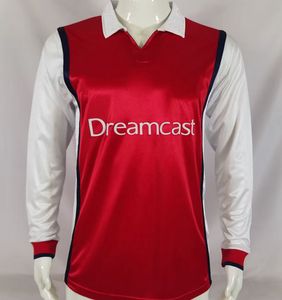 1998 1999 maillots de football rétro WRIGHT ADAMS VIEIRA henry Martin Keown BERGKAMP chemise de futbol classique kits à manches longues hommes Maillots de football maillot