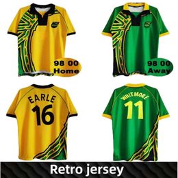 1998 2000 Fans Jamaica Mens Retro Soccer Jerseys Gardner Whitmore Earle Dody Sinclair0 Home Yellow Away Football Shirts Short Sleeve
