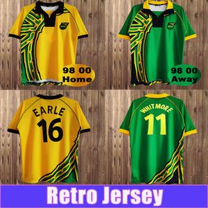 1998 2000 Jamaïque Hommes Retro Soccer Jerseys GARDNER WHITMORE EARLE DODY SINCLAIR0 Accueil Jaune Chemises de Football À Manches Courtes