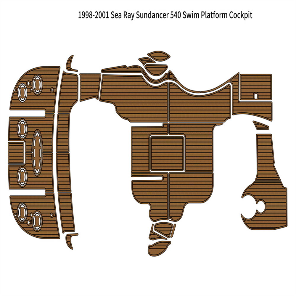 1998-2001 Sea Ray Sundancer 540 zwemplatform cockpit pad boot eva teak vloer