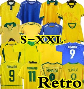 1998 2002 2010 maillots de football rétro Brésil 1988 91 93 Carlos Romario Ronaldo Ronaldinho 2004 camisa de futebol 1994 BraziLS 2004 2006 1982 chemises RIVALDO ADRIANO PELE