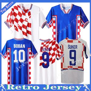 1998 2002 Retro SUKER camisetas Boban Croacia Camisetas de fútbol clásico vintage Prosinecki camiseta de fútbol SOLDO STIMAC TUDOR MATO BAJIC maillot de foot