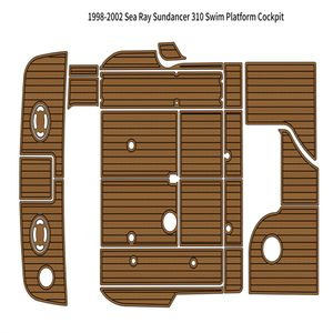 1998-2002 Sea Ray Sundancer 310 Swim Platform Cockpit Pad Boat EVA Plancher en teck Auto-support Ahesive SeaDek Gatorstep Style Floor