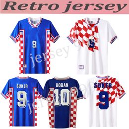 1998 2002 SUKER RETRO Jerseys Boban Soccer Jersey Vintage Classic Prosinecki Football Shirt Sti Tudor Mato Bic Maillot de Foot 98 02