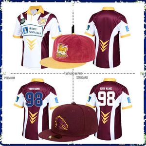 1998 Brisbane Broncos Mens Retro Jersey 2024 Brisbane Bronco Heritage Rugby Jersey Anzac Training Shorts Jersey