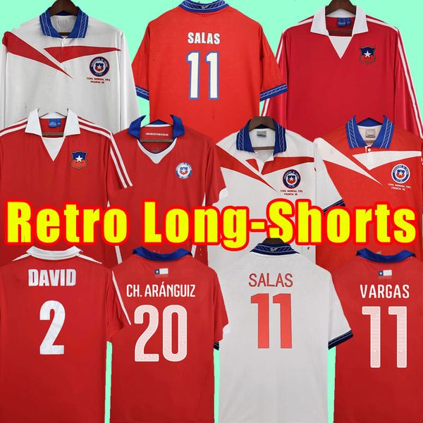 1998 Chili Coupe du monde rétro maillots de football final SALAS Zamorano 98 domicile rouge chemises de football vintage classique Neira Rozental Acuna Sierra Uniforme 1982 14 2014 long