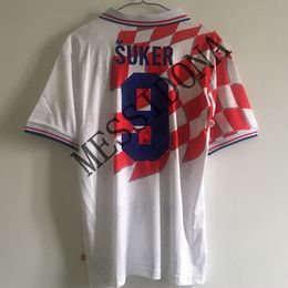 1998 KROATIËN RETRO VOETBALJERSEYS SUKER BOBAN LUKA MODRIC CLASSIC VINTAGE Thailand kwaliteit voetbalshirt camiseta kits heren Maillots de voetbaltrui