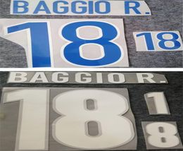 1998 Italie impression de noms de football 18 BAGGIO R Italia club player039s autocollants d'estampage lettres imprimées impressionnées vintage fo2728802