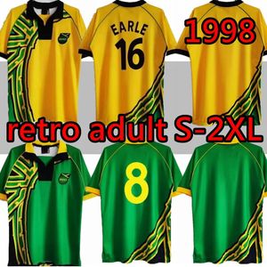 1998 Jamaïque Retro Soccer Jerseys Reggae Boyz GARDNER SINCLAIR BROWN SIMPSON CARGILL WHITMORE EARLE POWELL GAYLE kits hommes Maillots de football jersey