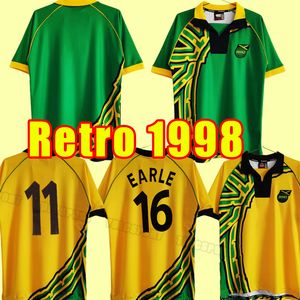 1998 Jamaïque Retro Soccer Jerseys Reggae Boyz GARDNER SINCLAIR BROWN SIMPSON CARGILL WHITMORE EARLE POWELL GAYLE kits hommes Maillots de football jersey 98