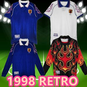 1998 Japon Retro Soccer Jerseys Accueil # 8 NAKATA # 11 KAZU # 10 NANAMI # 9 NAKAYAMA 98 99 Gardien de but Maillot de football Uniformes à manches longues