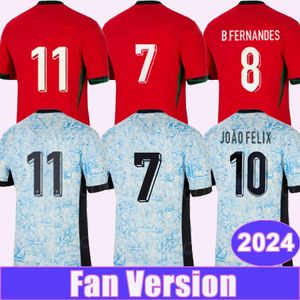 2024 Portugal DIOGO COSTA Maillots de football pour hommes Version Équipe nationale PEPE JOAO CANCELO JOAO FELIX DANILO B.FERNANDES Chemises de football à domicile