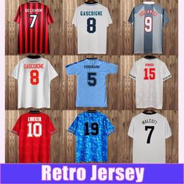 1998 Fans de Keegan Mens Jerseys de football rétro Lineker Scholes Shearir Sheringham Gascoigne Lampard England Home Away 3rd Football Shirt