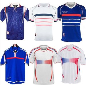 1998 maillots de football rétro 1982 84 86 88 90 96 98 00 02 04 06 ZIDANE HENRY MAILLOT DE FOOT POGBA maillots de football REZEGUET DESAILLY Classic Vintage Jersey