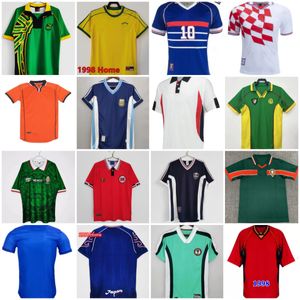 1998 Coupe du monde Jerseys de football rétro Yougoslavie Cameroun Jamaica Classic Football Shirt Mexico Top Top Thai Quality Vintage Kit de football