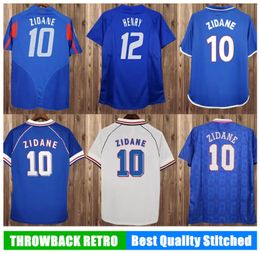 1998 ZIDANE HENRY FRENCH RETRO Voetbalshirts DJORKAEFF VIEIRA MAKELELE voetbalshirt BENZEMA DJORKAEFF CANTONA TREZEGUET 2006 2002 GRIEZMANN Uniformen