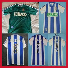 1999 2000 Deportivo de la Coruna retro voetbal jersey 7 Makaay 8 Djalminha 9 Tristan Valeron Helder Ziani 99 00 Classic Away Football Shirt