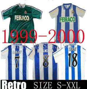 1999 2000 Deportivo de la Coruna Retro Soccer Jersey 99 00 Deportivo La Coruna Valeron Makaay Bebeto Bitinho Classic Vintage Football Shirt Home Away Green 88