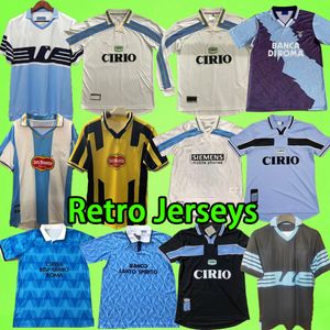 Maillots de football rétro Lazio 1989 1991 1995 1998 1999 2000 2001 Italia 89 91 95 98 99 00 01 14 15 16 NESTA CRESPO SALAS MIHAJLOVIC INZAGHI NEDVED Chemises de football vintage t