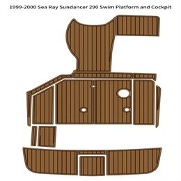 1999-2000 Sea Ray Sundancer 290 Zwemplatform Cockpit pad Boat Eva Teak Floor