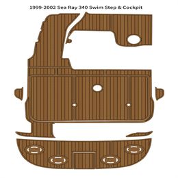 1999-2002 Sea Ray 340 Cabina de natación Pad Boat Boat Boat Eva Foam Teak Floor Mat Seadek Marinemat Gatorstep Style Adhesivo