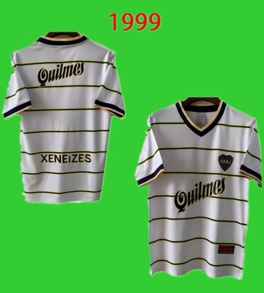 1999 Boca Juniors Retro Conmemorar camisetas de fútbol 99 Camisetas de fútbol vintage Local Visitante Clásico Antiguo Camiseta De Futbol # 9