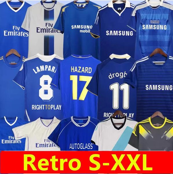 Maillots de football rétro 1999 Lampard Torres Drogba 01 03 05 06 07 08 Maillots de football Camiseta WISE finales 2011 12 13 TERRY ROBBEN GULLIT Maillots de football