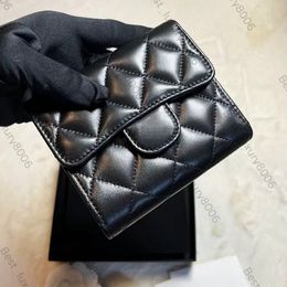 19A Designer Wallet Card Bag Classic Brand Clutch Bag gemaakt van originele schapenvacht gemaakt van drievoudige 11 cm handtas