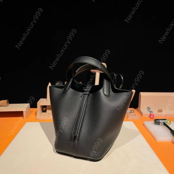 19a Bode de seau de luxe Sac fourre-tout féminin Sac de créateur classique Premium TC Leather Mode Mode Mode à main de grande capacité Boîte-cadeau Original Box emballage