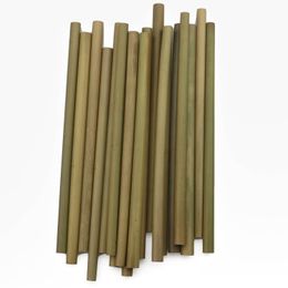 19 cm 100% natuurlijke bamboe het drinken rietjes herbruikbare rietjes Eco-vriendelijke stro zero afvalstro voor thuis party bar camping reizen