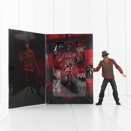 19 cm Neca Película de terror Pesadilla en Elm Street Freddy Krueger 30th Pvc Figura de acción Modelo Juguetes Muñeca C190415012054