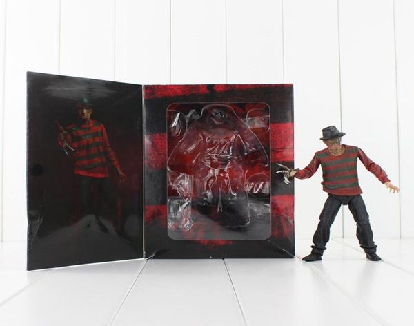 19cm NECA Horror Film A Nightmare on Elm Street Freddy Krueger 30th PVC Action Figura Modelo Toys Doll C190415017941672