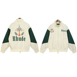 Rhude Marque Conception Hommes Vestes Printemps Été À Manches Longues Manteau Hommes Veste US Taille S-XL