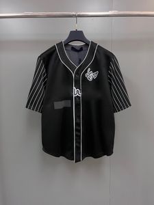 Novedad primavera/verano 2023: camiseta de béisbol negra: 73 % poliéster, 22 % algodón, 5 % nailon Cárdigan de manga corta unisex TALLA EURO