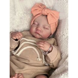 Levi – poupée bébé Reborn de 19 pouces, déjà peinte, finie, taille née endormie, peau 3D, veines visibles, Art de collection 240115