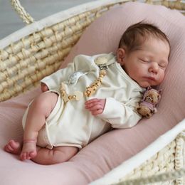 Kit de poupée bébé endormie en édition limitée, 19 pouces, pièces inachevées avec corps en tissu, 240227