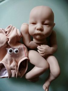 Kit de muñeco realista de bebé de 19 pulgadas, Levi Awake de Bonnie, realista, tacto suave, piezas de muñeca sin terminar y sin pintar con cuerpo de tela 240123