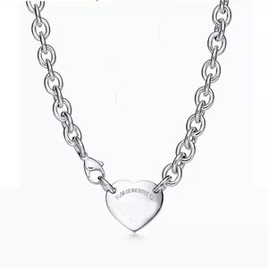 19mm Hart Ketting Vrouwen Rvs Modeketen Sieraden Cadeau voor Vriendin Kerst Valentijnsdag Groothandel