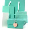 Collier de coeur 19 mm pour femmes un ensemble d'emballages en acier inoxydable bleu coeur pendent rose vert rouge cadeau copine