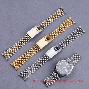 19 mm zilver gouden holle gebogen uiteinde massieve schroefverbindingen horloge jubileumriem voor SNXS73 75 7SNXS80 SNXS81 SNXF05 SNXG47 240409
