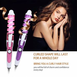 19 mm Spiral Curling Irons Ceramic Hair Curler Electric Wand Waver Styling Outils 240423