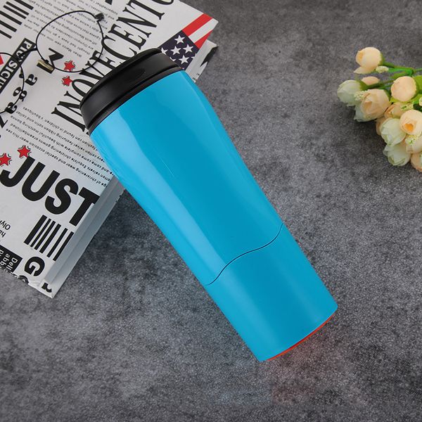 19 oz Creative Portable Voiture Tasse Couleur Unie En Plein Air Voyage Tasse Double Couche Anti Brûlure Bouteille D'eau En Plastique Magique Tumbler DBC VT1043