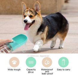 Botella de agua para perros de gran capacidad de 19 oz, cuencos, dispensador portátil para cachorros a prueba de fugas con alimentador para beber para mascotas que caminan al aire libre Hikin278k