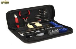 19 PPCS Professional Watch Repair Herramientas Kit de cajas Abrenador Abrenador de destornillador Tweezer Herramientas Conjunto de accesorios29409688191