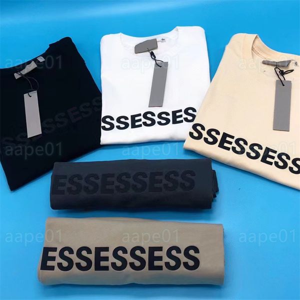 Marque de mode Mens T-shirt collé de lettres de lettres courtes à manches courtes