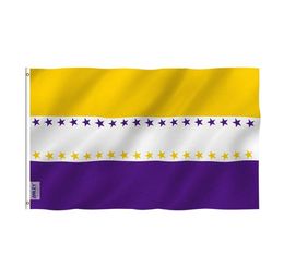 19e Amendement Victory Vlag Zwart 3x5ft Bedrukking 100D Polyester Club Teamsporten Binnen met 2 Messing Ringetjes2370146