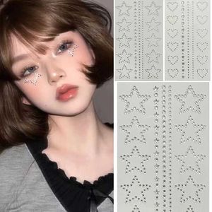 19wz Tatouage Transfert Face Righine Autocollant Sparkling Diamond Tear Diamond Stickereye Art Art Disposable Tatouage Autocollant DÉCORATIVE FACE BIELRIE DE FACE 240426