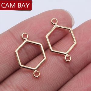 19x13mm KC Gold Color Honeycomb Connectors Charms For Jewel Making DIY Jewelry Findings